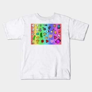 Inanimate Insanity All Characters (Rainbow) Kids T-Shirt